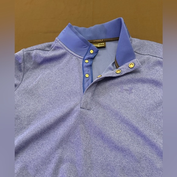 Under Armour Golf Cold Gear men’s blue 1/4 button up pullover sweater. large - Picture 4 of 4